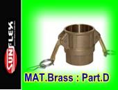 CAMLOCK AND GROOVE FITTINGS TYPE D-MAT. BRASS
