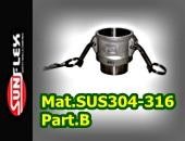 CAMLOCK AND GROOVE FITTINGS TYPE B-MAT. STAINLESS STEELL SUS304-316 