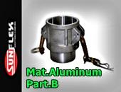 CAMLOCK AND GROOVE FITTINGS TYPE B-MAT. ALUMINUM