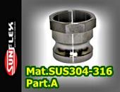 CAMLOCK AND GROOVE FITTINGS TYPE A-MAT.STAINLESS STEEL