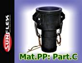 CAMLOCK AND GROOVE FITTINGS TYPE C  -MAT. POLYPROPYLENE