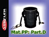 CAMLOCK AND GROOVE FITTINGS TYPE D-MAT. POLYPROPYLENE