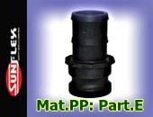 CAMLOCK AND GROOVE FITTINGS TYPE E-MAT. POLYPROPYLENE